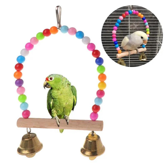 Qianyun Wooden Parrot Ladder Climbing Station With Hook And Bells by Sell My Stuff