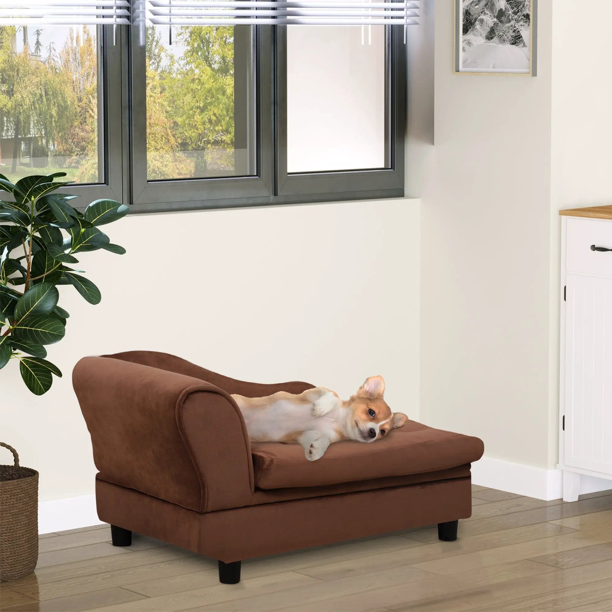 PawHut Luxury Fancy Dog Bed for Small Dogs with Hidden Storage by HouseOfZazla