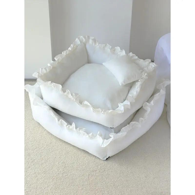 Princess Cozy Plush Wrap Dog Bed Sofa Ultra Soft For Small Dogs Cats by Furr Baby Gifts