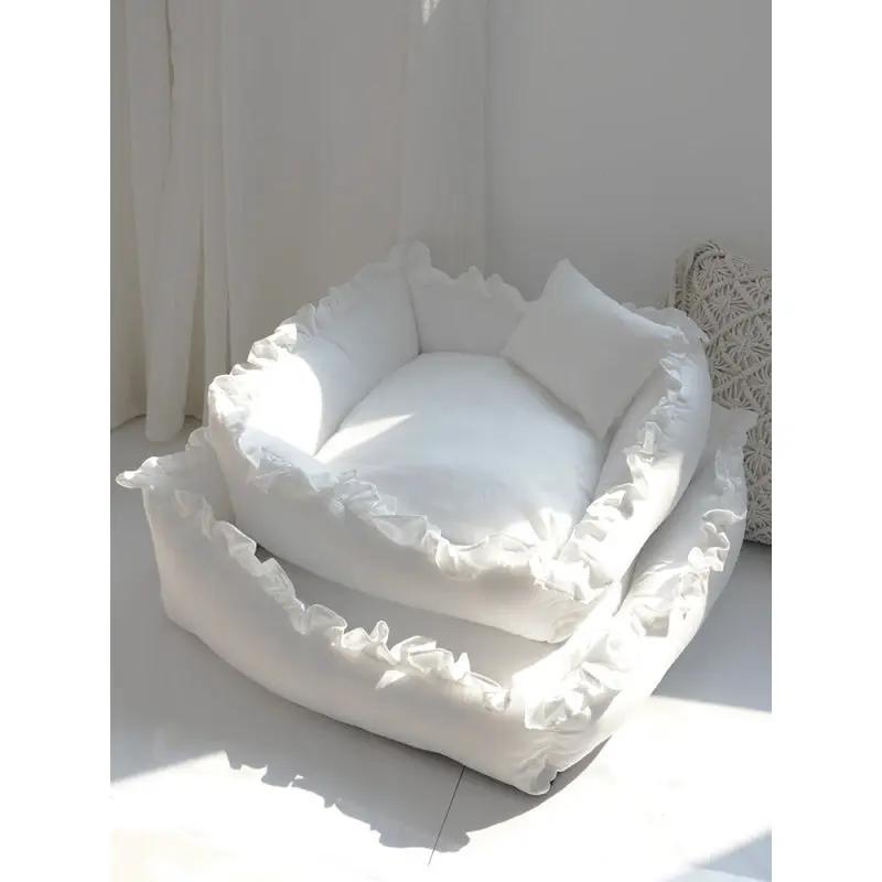 Princess Cozy Plush Wrap Dog Bed Sofa Ultra Soft For Small Dogs Cats by Furr Baby Gifts