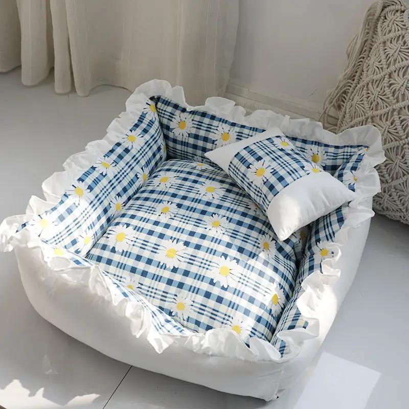 Princess Cozy Plush Wrap Dog Bed Sofa Ultra Soft For Small Dogs Cats by Furr Baby Gifts