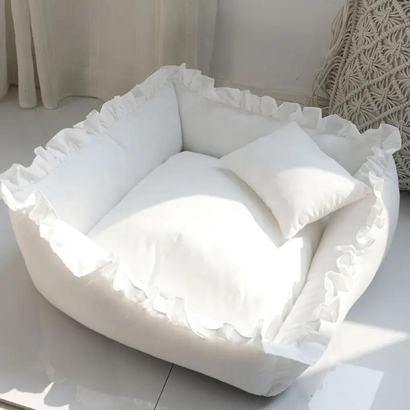 Princess Cozy Plush Wrap Dog Bed Sofa Ultra Soft For Small Dogs Cats by Furr Baby Gifts