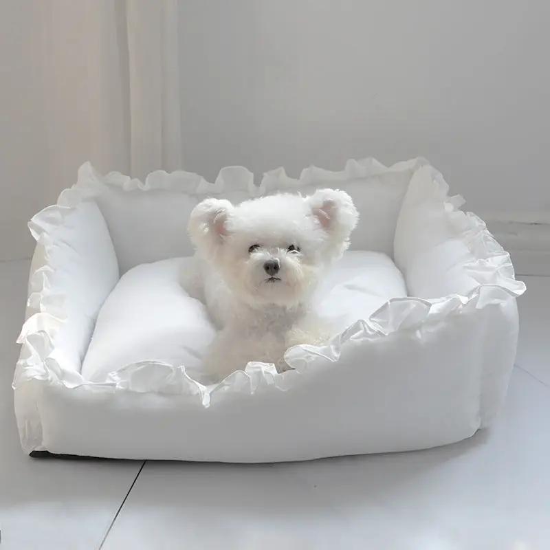 Princess Cozy Plush Wrap Dog Bed Sofa Ultra Soft For Small Dogs Cats by Furr Baby Gifts