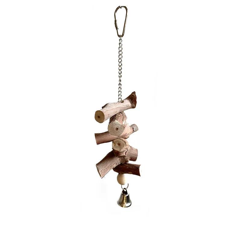 Parrot Vine Natural Wood Molar String With Bell Solid Chew Toy by Sell My Stuff