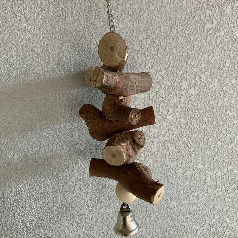Parrot Vine Natural Wood Molar String With Bell Solid Chew Toy by Sell My Stuff