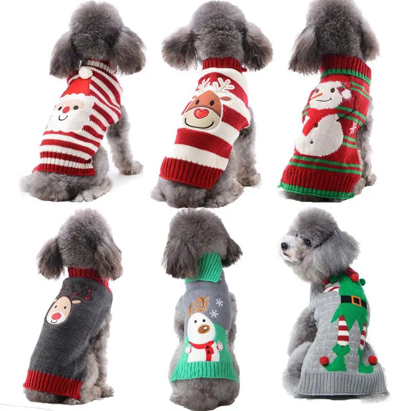 Pet dog clothes christmas pompom christmas small, showcasing festive designs and perfect for holiday outfits.