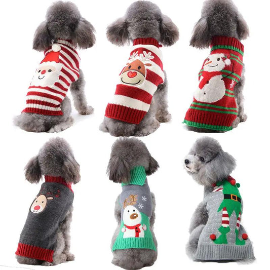 Pet dog clothes christmas pompom christmas small, showcasing festive designs and perfect for holiday outfits.