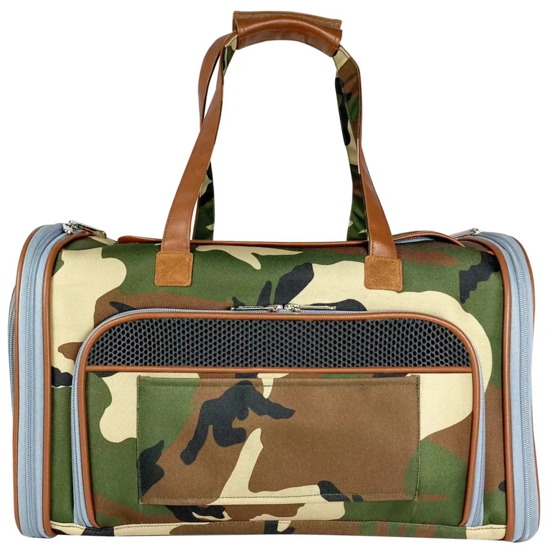 Mr. Peanut's Gold Series camouflage Prints Edition expandable airline-approved pet carrier