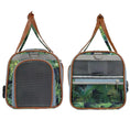 Load image into Gallery viewer, Mr. Peanut's Gold Series standard-size airline-compliant expandable pet carrier, tropical palm print (2 shown)
