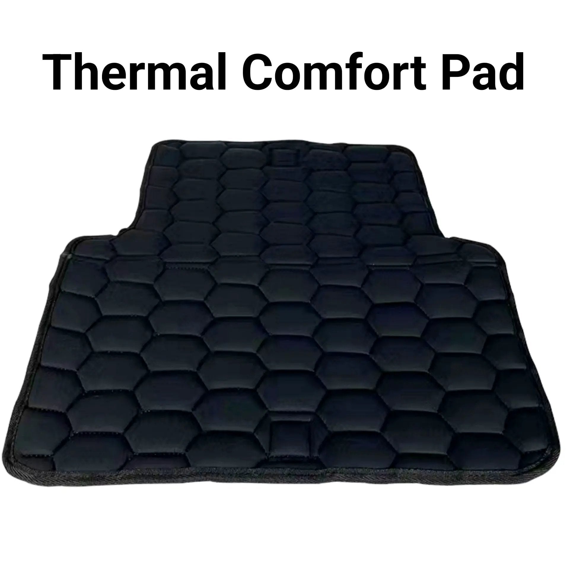Thermal Comfort Pad for pet carrier with black hexagonal quilted padding