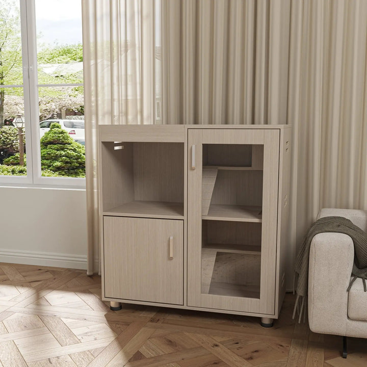 Living World Four Tier Wood Guinea Pig Cage XL With Storage Cabinet by V.I.P Digital Presence