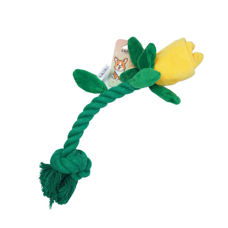 Rose Flower Rope Tug Dog Toy – photo 6