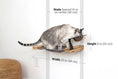 Charger l'image dans la visionneuse de la galerie, Dog proof cat feeder wall-mounted raised cat hammock with wooden platform and metal bowl
