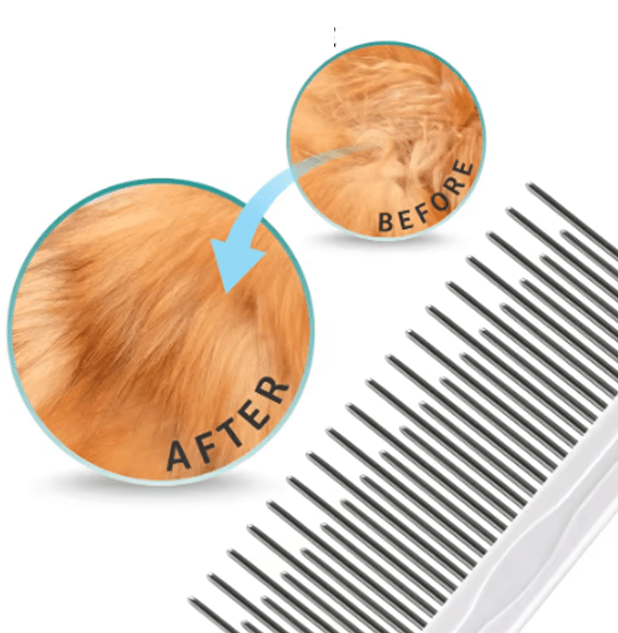 Clean Comb Pet Grooming Needle Comb Detangles Fur by For Animals, With Love