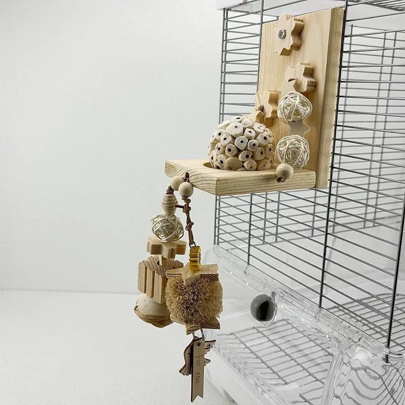 Parrot Natural Premium Soft Heavy Duty Ricepaperplant Pith Ball Bird Safe Chew Toy Set by Sell My Stuff
