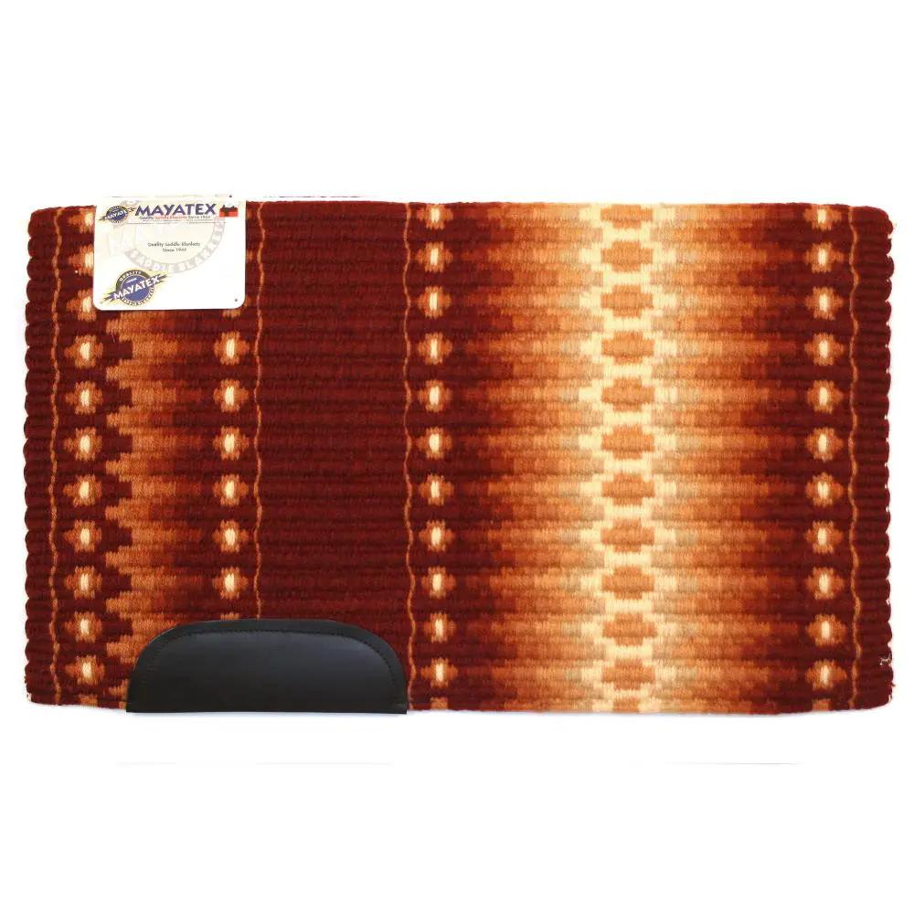 Mayatex Vegas Saddle Blanket 40x34 Bruin Brown Wool Heavy Weight by Mayatex