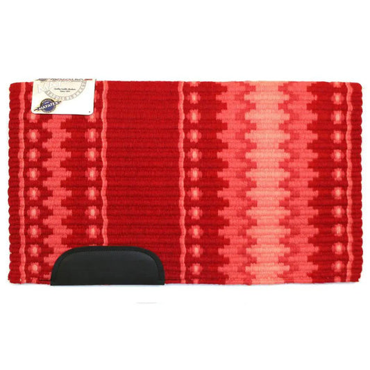 Mayatex Vegas Saddle Blanket 40 By 34 Inches New Zealand Wool Coral Sea Monochrome Heavy Weight Show Tack by Mayatex