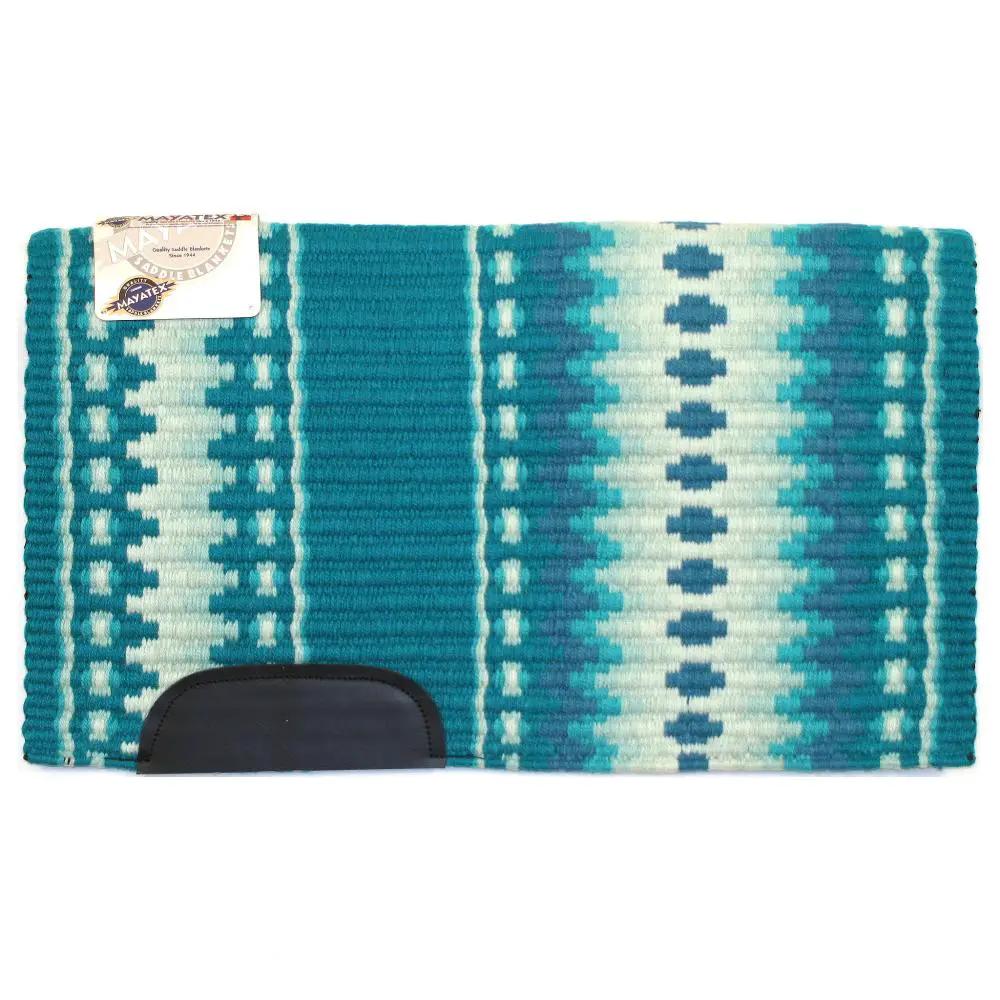 Mayatex Vegas Saddle Blanket New Zealand Wool Heavy Weight Custom Show Jungle Green 40X34 by Mayatex