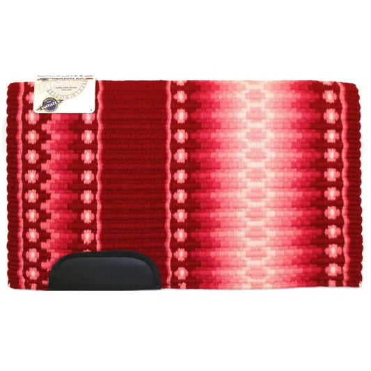 Mayatex Vegas Saddle Blanket 40x34 Inch Heavy Weight NZ Wool Rose by Mayatex
