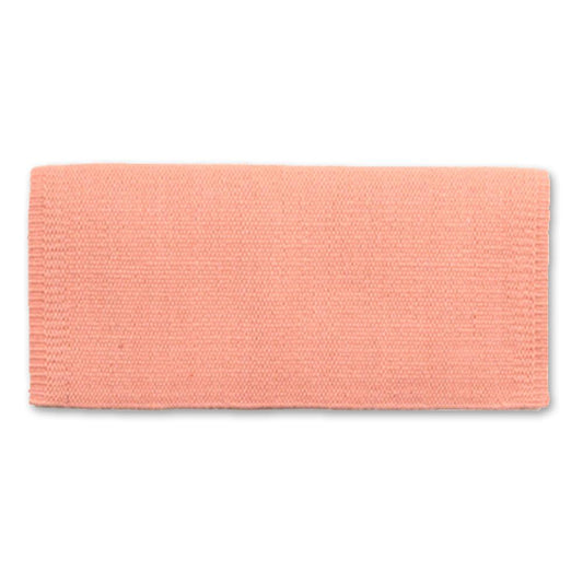 Mayatex San Juan Solid Saddle Blanket Peach Ice NZ Wool 36x34 by Mayatex