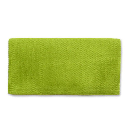 Mayatex San Juan Solid Lime Green 100 Percent New Zealand Wool Poly Core Oversized Saddle Blanket 38 X 34 by Mayatex