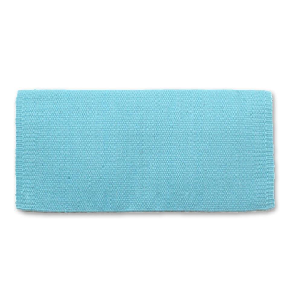 Mayatex San Juan Solid Saddle Blanket New Zealand Wool Aqua 38x34 by Mayatex