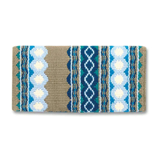 Mayatex Riverland New Zealand Wool Saddle Blanket 36x34 With Navajo Aztec Design Colors by Mayatex