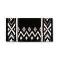 Cargar la imagen en la vista de la galería, Mayatex New Phoenix Saddle Blanket Wool Blend 38X34 Black Ash Cream Pattern Design by Mayatex
