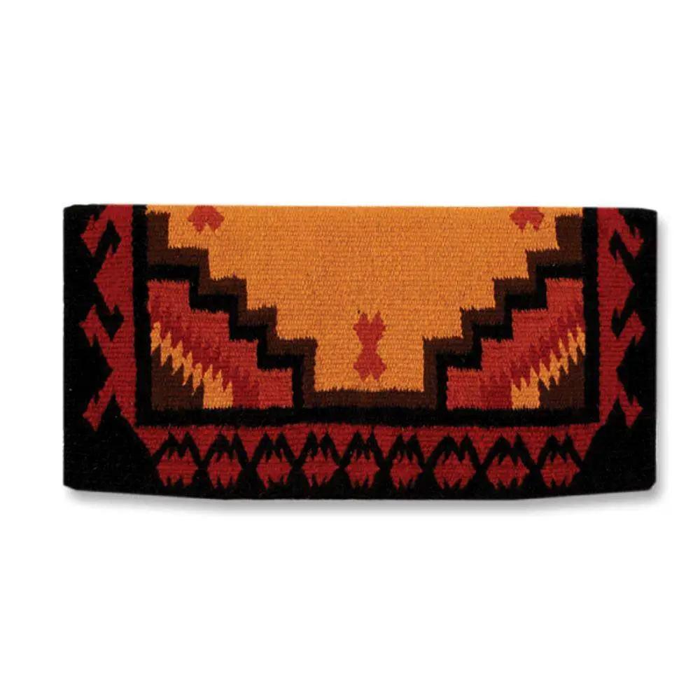 Mayatex Haymaker 38x34 New Zealand Wool Saddle Blanket Black Rust Red by Mayatex