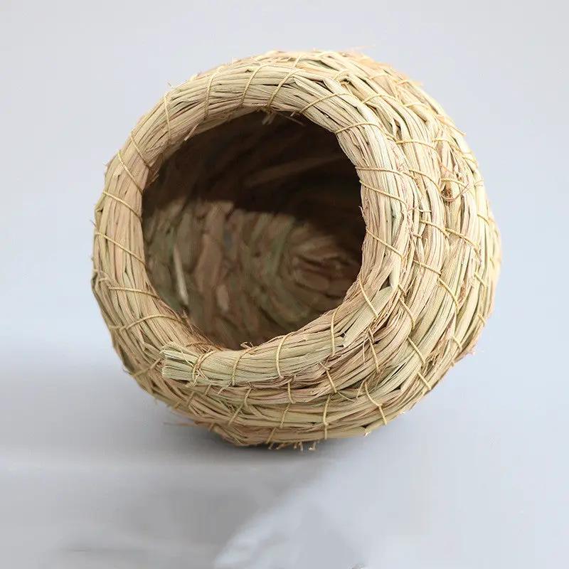 Expertly Crafted Handwoven Natural Straw Bird Nest Safe Enclosed Space For Birds To Rest And Nest Securely by Sell My Stuff