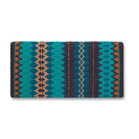 Mayatex New Zealand Wool Saddle Blanket Nova 38X34 Western Horse Blanket Multicolor Geometric Design Style 1455 by Mayatex
