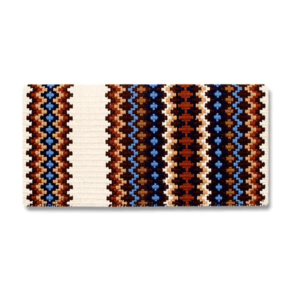 Mayatex Gemini 40x34 New Zealand Wool Blend Saddle Blanket With Vibrant Aztec Navajo Pattern Designs by Mayatex