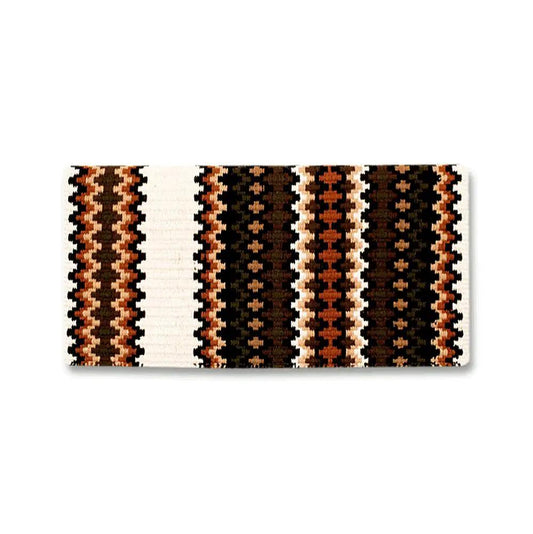 Mayatex Gemini Wool Blend Saddle Blanket 40X34 Inches New Zealand Design Cream Black Rust Navy Tan Color Options by Mayatex