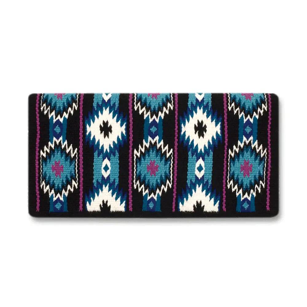 Mayatex Premium New Zealand Wool Blend Saddle Blanket 34x38 Navajo Aztec Horse Design by Mayatex