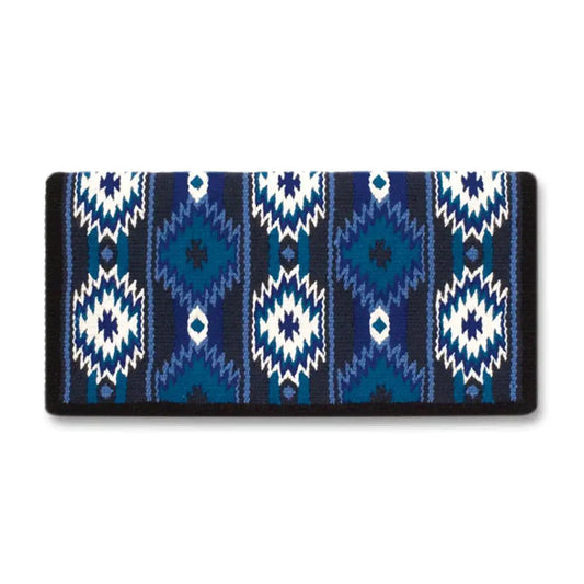 Mayatex High Quality New Zealand Wool Blend Saddle Blanket Royal Blue Navajo Design 38 By 34 Inches by Mayatex