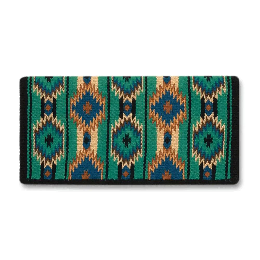 Mayatex NZ Wool 2x2 Saddle Blanket 34x38 Vibrant Navajo Pattern Design by Mayatex