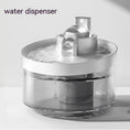 Bild in Galerie-Betrachter laden, Cat Water Fountain by For Animals, With Love; white wireless induction drink fountain with transparent reservoir.
