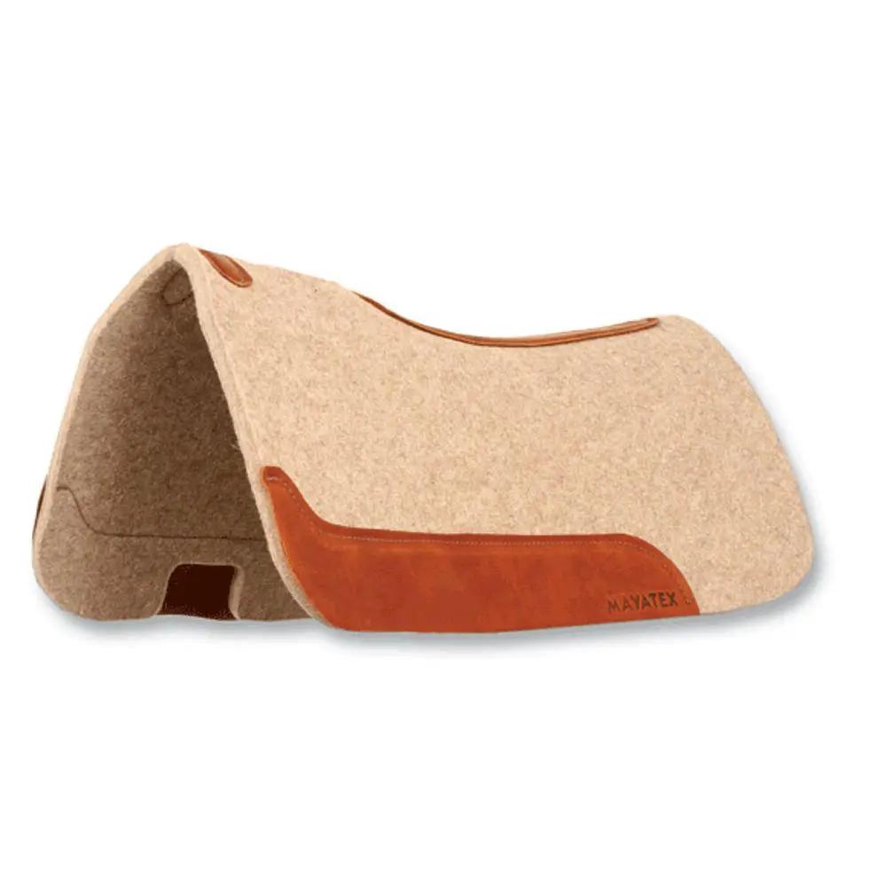 Mayatex Durable Wool Felt Blend Contour Saddle Pad 32x32 Tan Brown by Mayatex