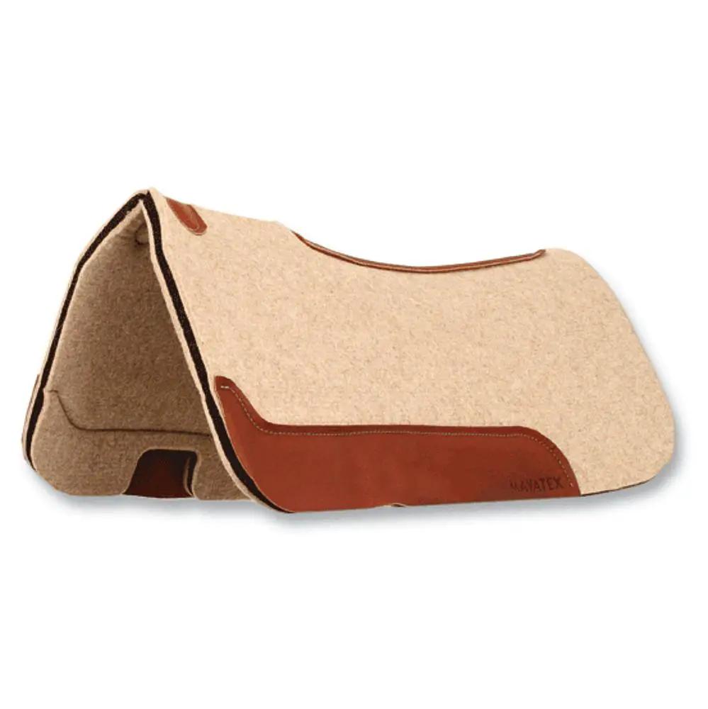 Mayatex Wool Felt Contour Saddle Pad 32x32 Tan Brown Foam Rubber by Mayatex
