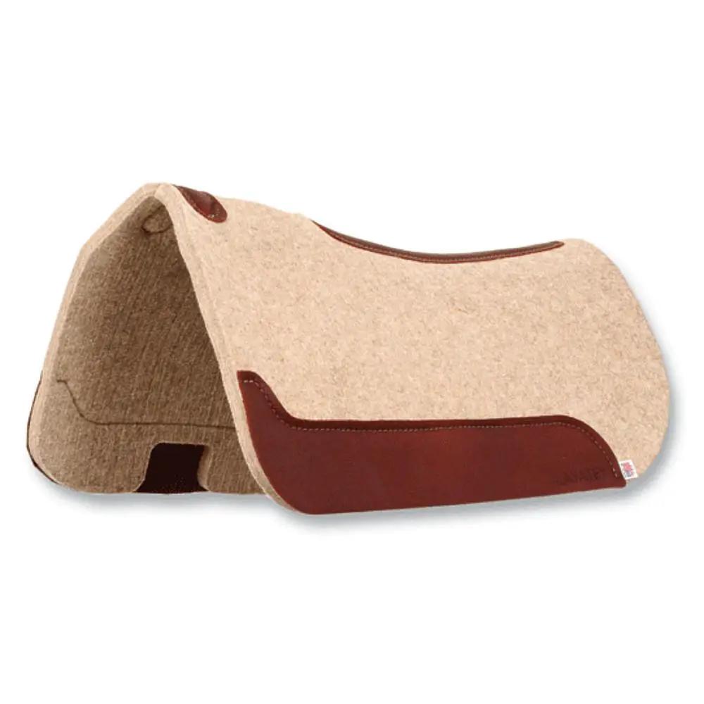 Mayatex SHP8000 Wool Felt Contour Saddle Pad Tan Brown Western 32x30 by Mayatex