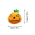 Bild in Galerie-Betrachter laden, Pumpkin Jack-o'-Lantern plush cat toy by Pet Zen, orange with a green stem
