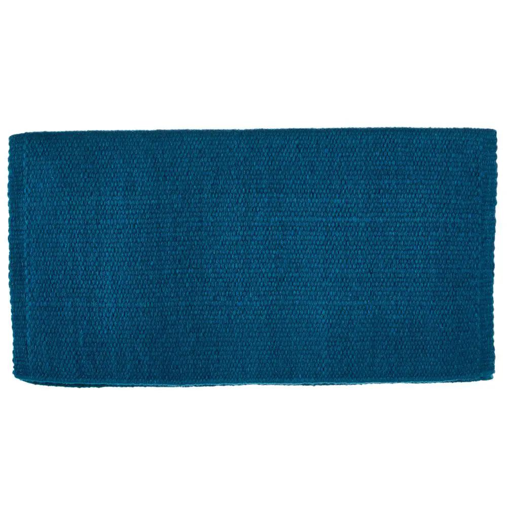 Mayatex San Juan Solid Ocean Blue Saddle Blanket 100% NZ Wool 36x34 by Mayatex