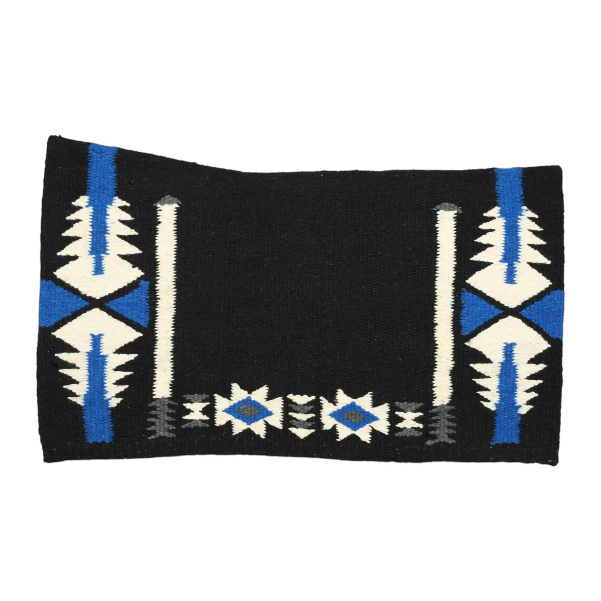TuffRider Montana Contoured Single Weave Saddle Blanket-Blue/White-34 X 40 Inch - from TuffRider
