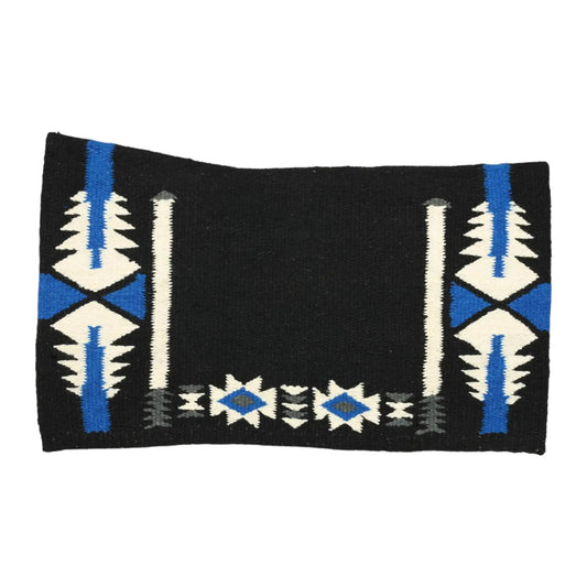 TuffRider Montana Contoured Single Weave Saddle Blanket-Blue/White-34 X 40 Inch - from TuffRider