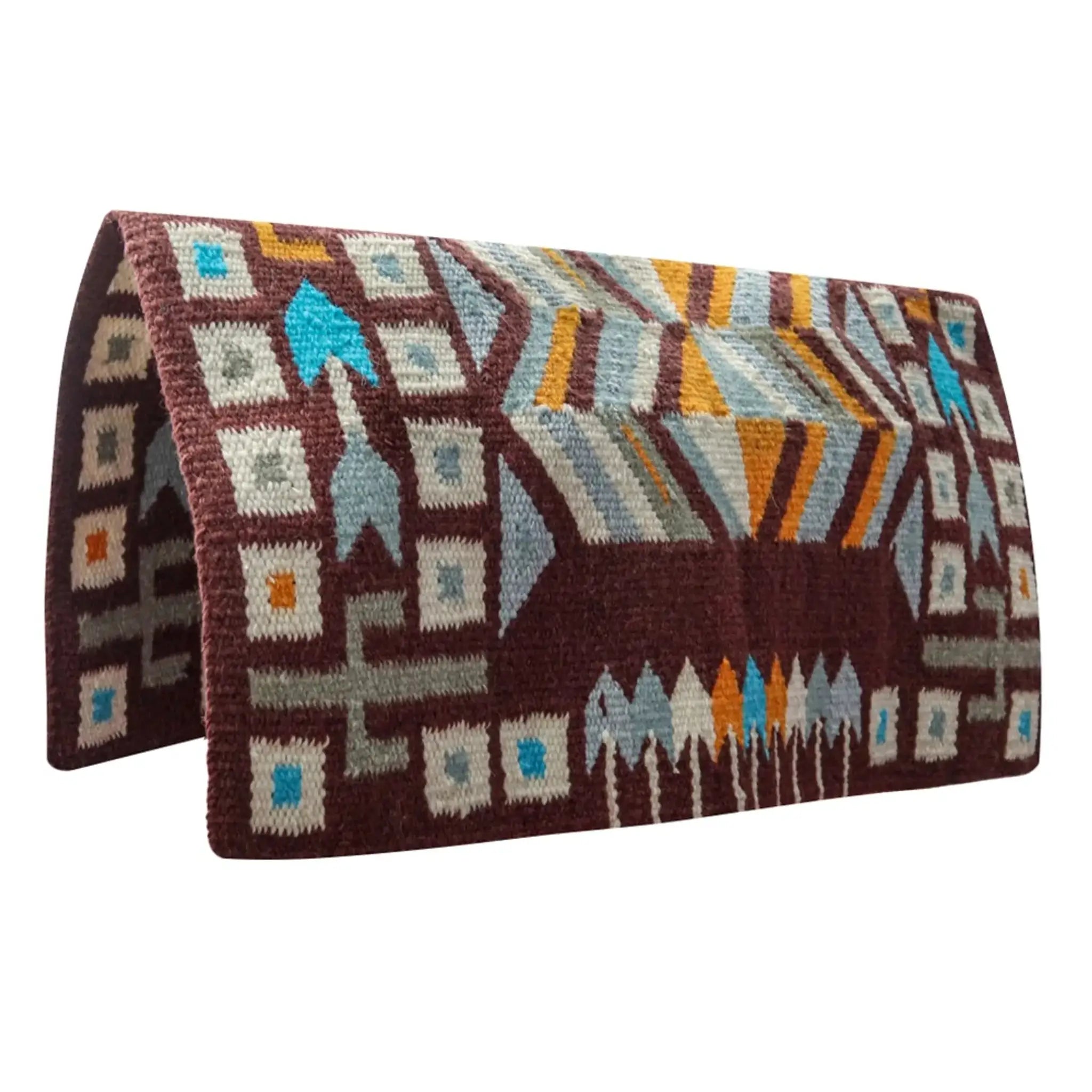 TuffRider Laramie Western Woven Saddle Blanket- Brown/Rust- 34 x 38 - from TuffRider