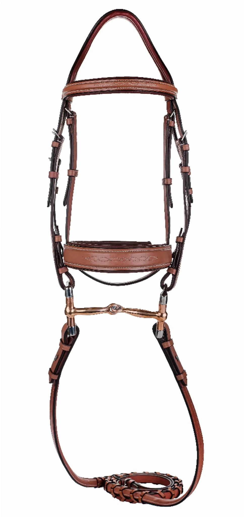 Laureate by Henri de Rivel Fancy Stitched Bridle with Wide Caveson and Laced Reins - from JPC Equestrian