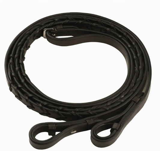 Henri de Rivel Advantage Extra Long Flat Laced Reins - from JPC Equestrian