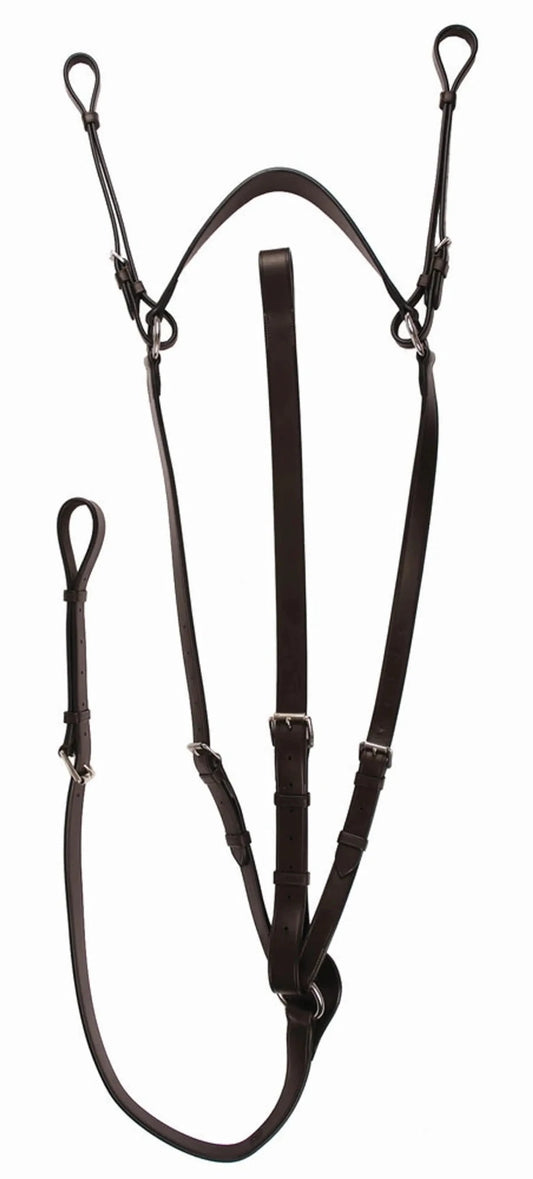 Henri de Rivel Advantage Flat Breastplate Martingale with Standing Attachment - from JPC Equestrian