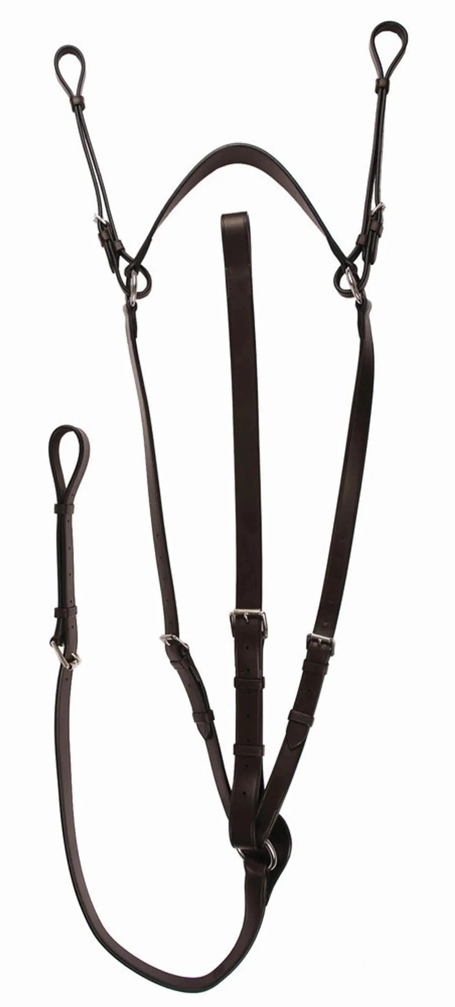 Henri de Rivel Advantage Flat Breastplate Martingale with Standing Attachment - from JPC Equestrian
