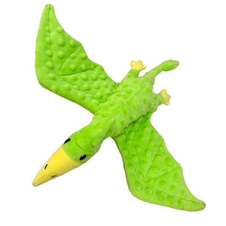 Green pterodactyl with yellow beak